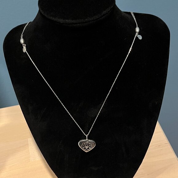 Alex and Ani Lotus Flower Peace Petals Silver Adjustable Necklace 10"- 13" - Picture 4 of 6